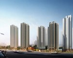 总建筑面积约70万方，是一个以高层为主的高尚低密度纯住区