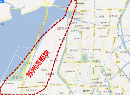 依托太湖新城的规划发展,苏州湾板块是吴江发展最快,房价最快的区域